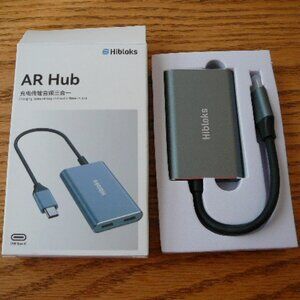 Hibloks Gray Augmented Reality AR Hub - Charging Transmitting Audio 3 in 1 - NIB